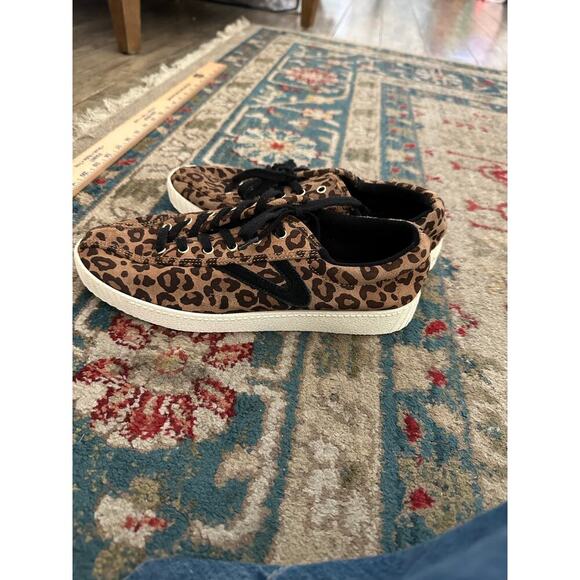 Tretorn Womens Brown Leopard Print Leather Sneaker Shoes Size 8.5 - Picture 8 of 9